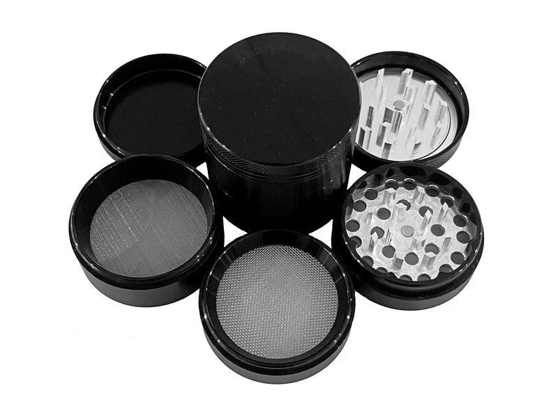 SharpStone® Classic (2.2" Inch) Hard Top Shredder - 5pc, Medium, Black