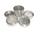 SharpStone Classic (2.2" Inch) Clear Top Shredder - 4pc, Medium, Silver
